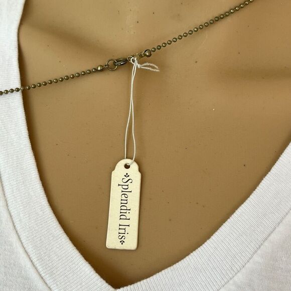 Splendid Iris Cross Necklace 29 Inch Gold & Silver Tone Ball Chain Faith Pendant - Picture 3 of 12